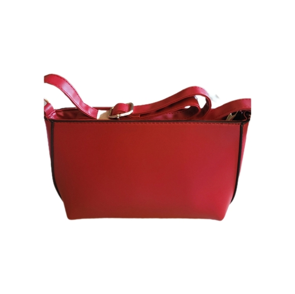 Boutique 3Pcs Handbags Set (NEW) Purse Crossbody & Wallet Vibrant Red - Picture 4 of 8